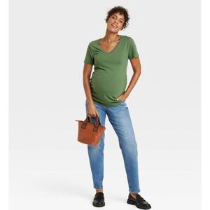 Ingrid & Isabel Maternity Over The Belly 90’s Straight Jeans Size 6 New